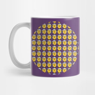 Yellow Cat Round Pattern Mug